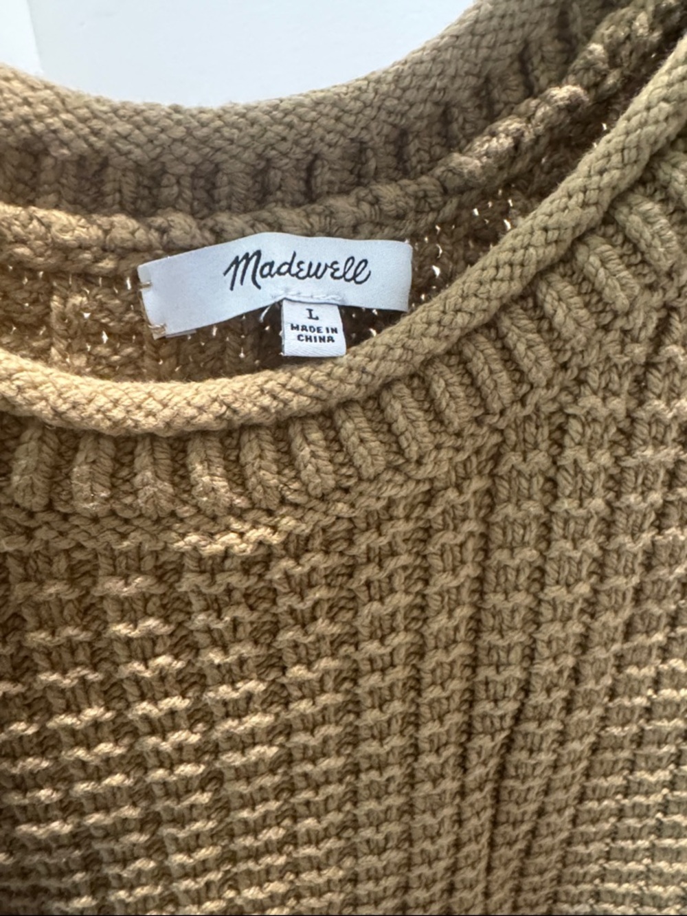 Madewell Cropped Waffle Knit Tank in Mustard - Picture 2 of 5